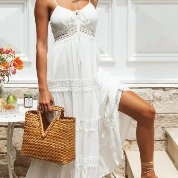 New Boho White Sundress - Picture 4 of 4